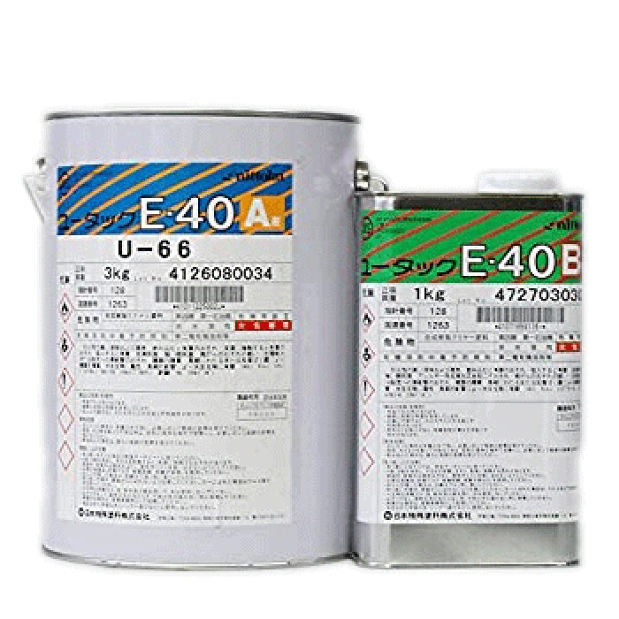ユータックE-40 エポキシ樹脂溶剤型 薄膜タイプ(2液) 16kgセット ユータックE-40 エポキシ樹脂溶剤型 薄膜タイプ(2液) 16kgセット
