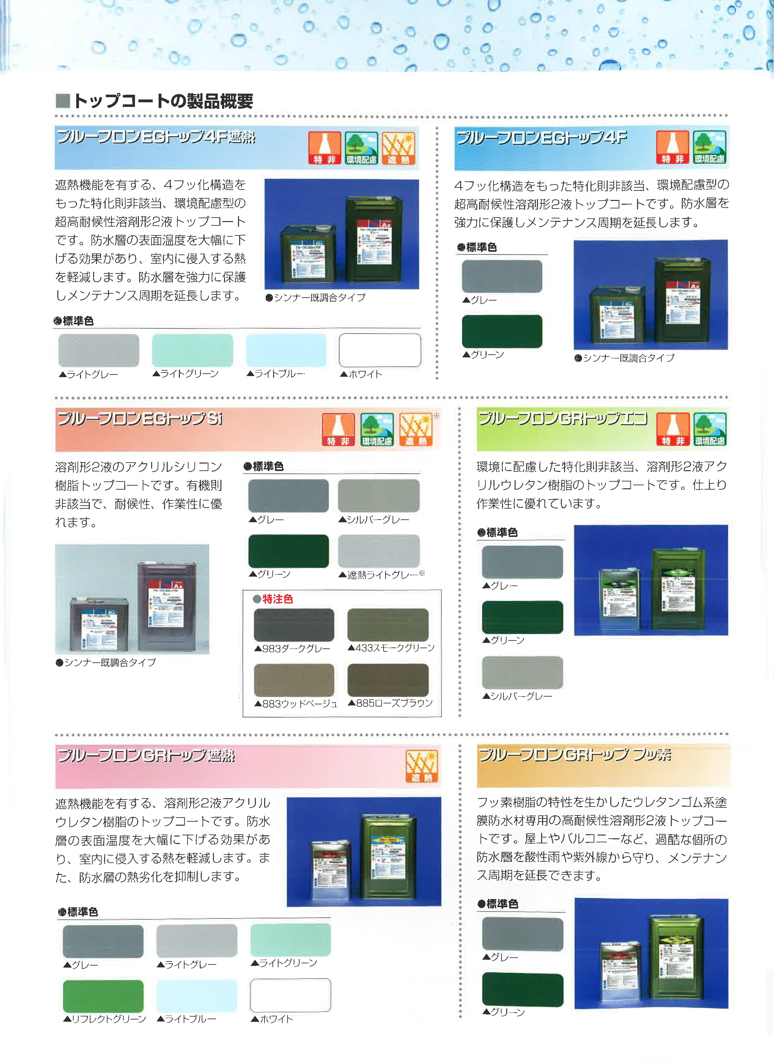 ブルーフロンEGトップS i 遮熱シリコントップ ライトグレー